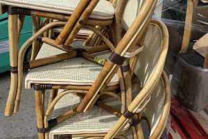 Kültéri bambusz bisztró szék termékképek